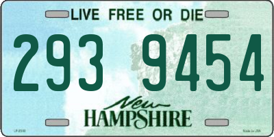 NH license plate 2939454