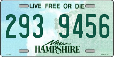 NH license plate 2939456