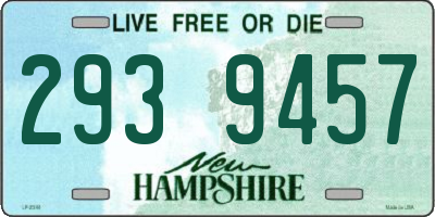 NH license plate 2939457