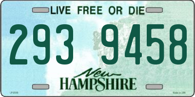 NH license plate 2939458