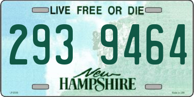 NH license plate 2939464