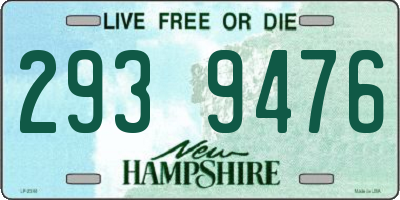 NH license plate 2939476