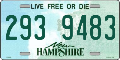 NH license plate 2939483
