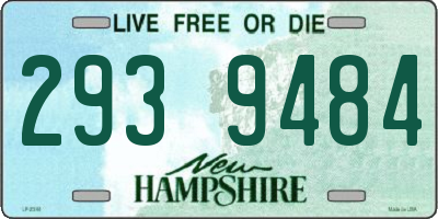 NH license plate 2939484
