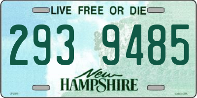 NH license plate 2939485