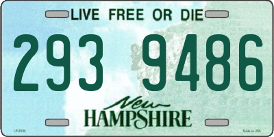 NH license plate 2939486