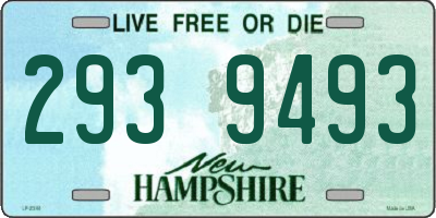 NH license plate 2939493