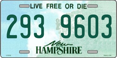 NH license plate 2939603