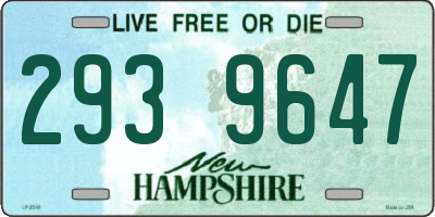 NH license plate 2939647