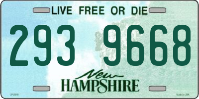 NH license plate 2939668