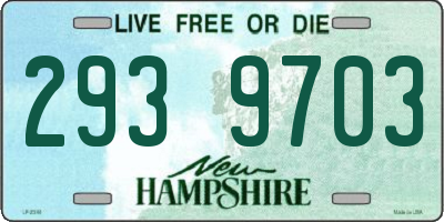 NH license plate 2939703