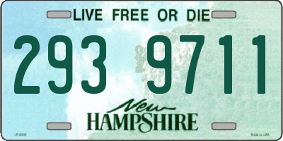 NH license plate 2939711
