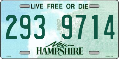 NH license plate 2939714