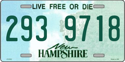 NH license plate 2939718