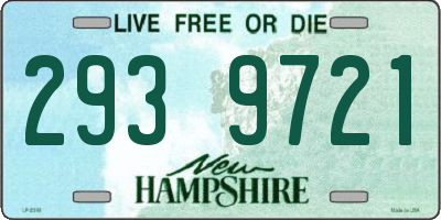 NH license plate 2939721