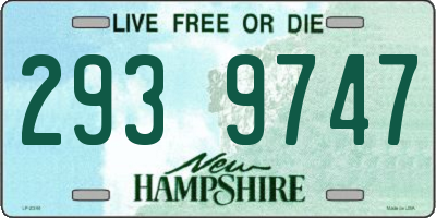NH license plate 2939747
