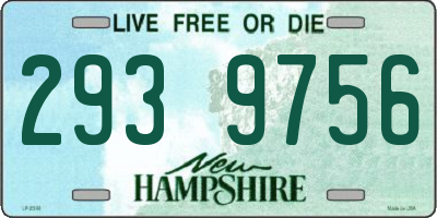 NH license plate 2939756