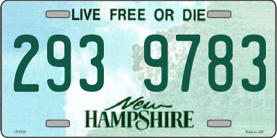 NH license plate 2939783
