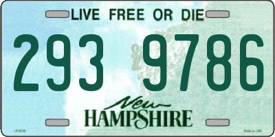 NH license plate 2939786