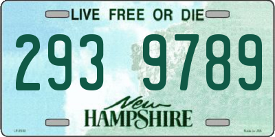 NH license plate 2939789