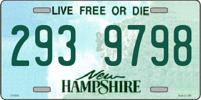 NH license plate 2939798