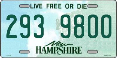 NH license plate 2939800