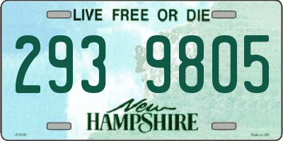 NH license plate 2939805