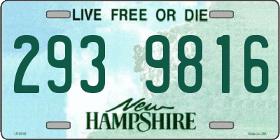 NH license plate 2939816