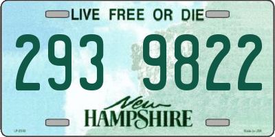 NH license plate 2939822
