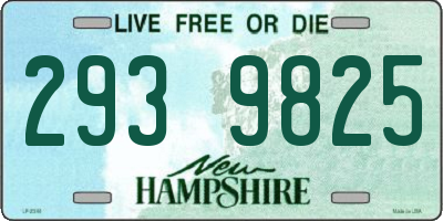 NH license plate 2939825