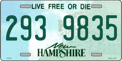 NH license plate 2939835