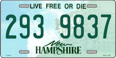 NH license plate 2939837