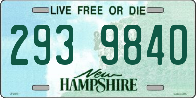 NH license plate 2939840