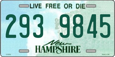 NH license plate 2939845