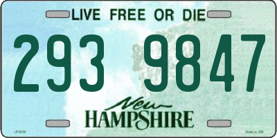NH license plate 2939847
