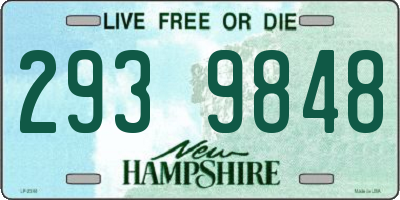 NH license plate 2939848