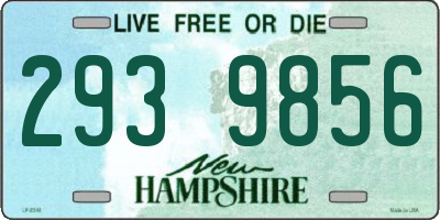 NH license plate 2939856