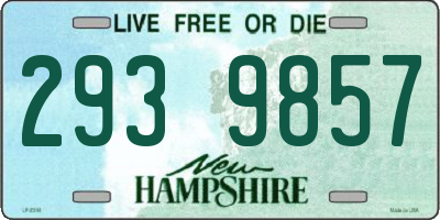 NH license plate 2939857