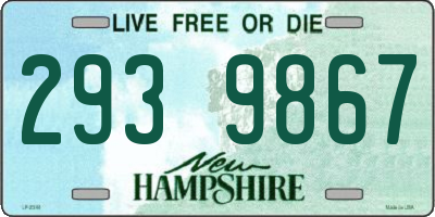 NH license plate 2939867