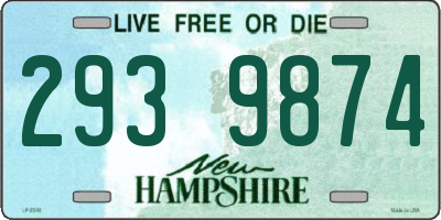 NH license plate 2939874