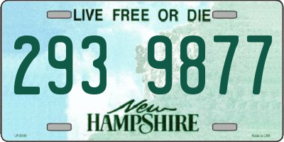 NH license plate 2939877