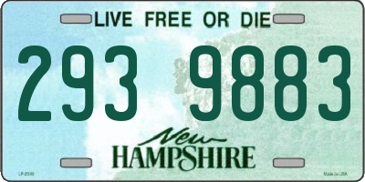 NH license plate 2939883