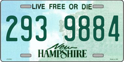 NH license plate 2939884