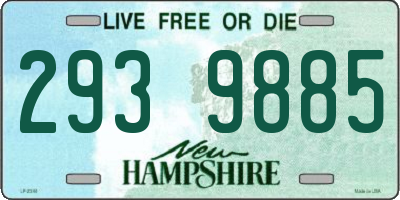NH license plate 2939885