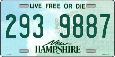 NH license plate 2939887