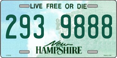 NH license plate 2939888