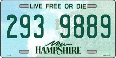 NH license plate 2939889