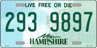 NH license plate 2939897