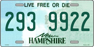 NH license plate 2939922