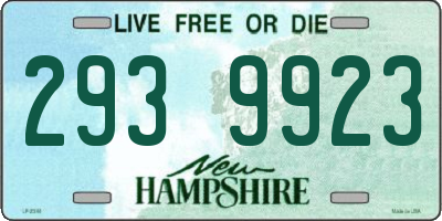 NH license plate 2939923